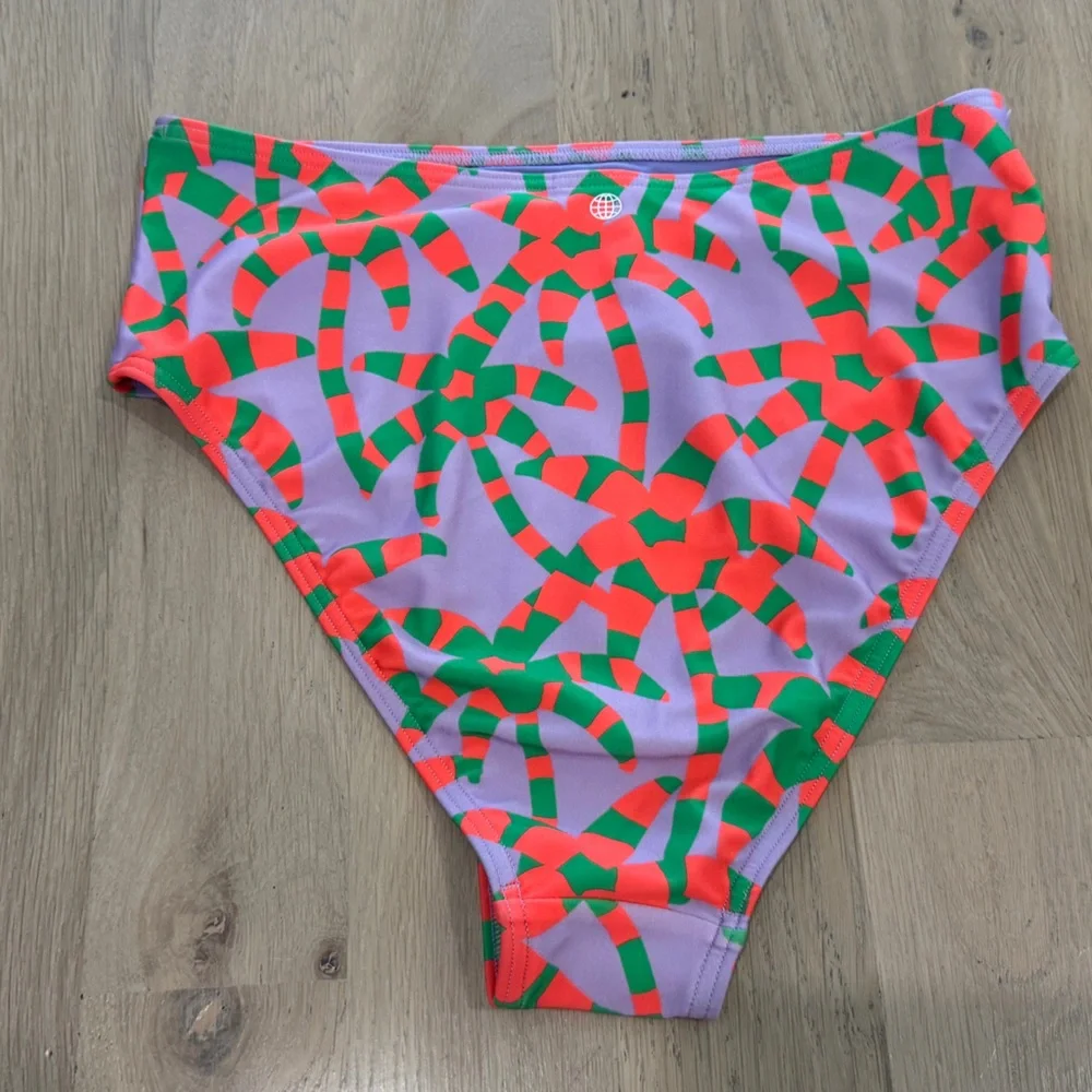 Farm Rio x Adidas Palm Tree High Waist Bikini Bottoms size medium NWT - Picture 9 of 11